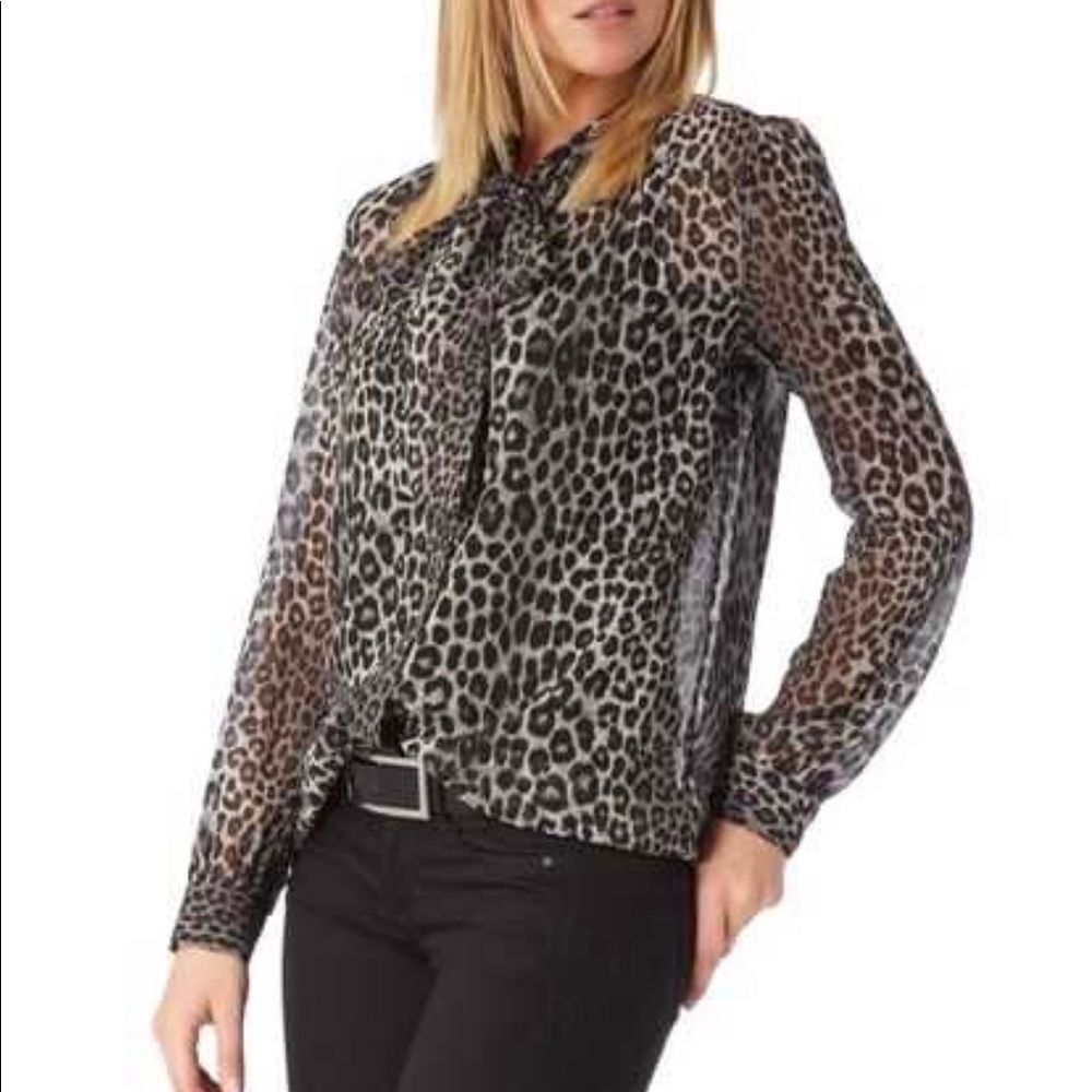 Michael Kors Silk Tie Scarf Blouse